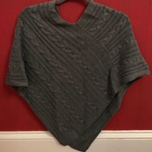 Loft Cable Knit Poncho